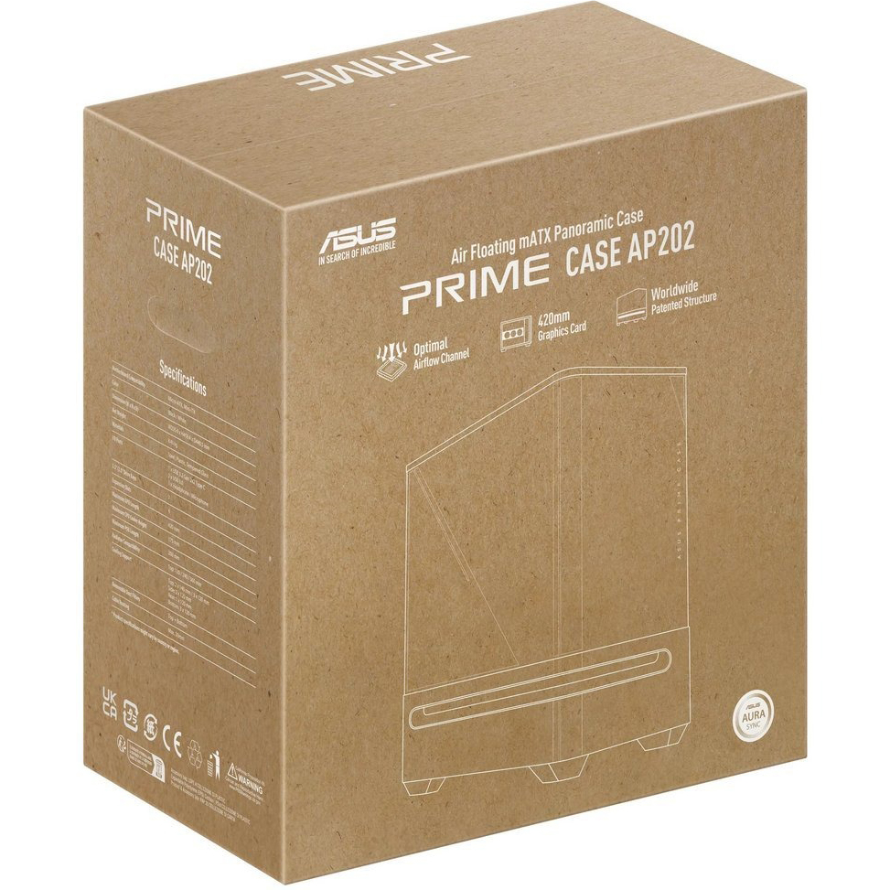 Фото 18 Корпус ASUS Prime AP202 Tempered Glas ARGB (90DC00P3-B19000)