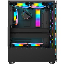 Корпус 1STPLAYER V2-A-BK-4F1 Black без БЖ