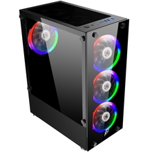 Корпус 1STPLAYER V2-A-BK-4F1 Black без БЖ