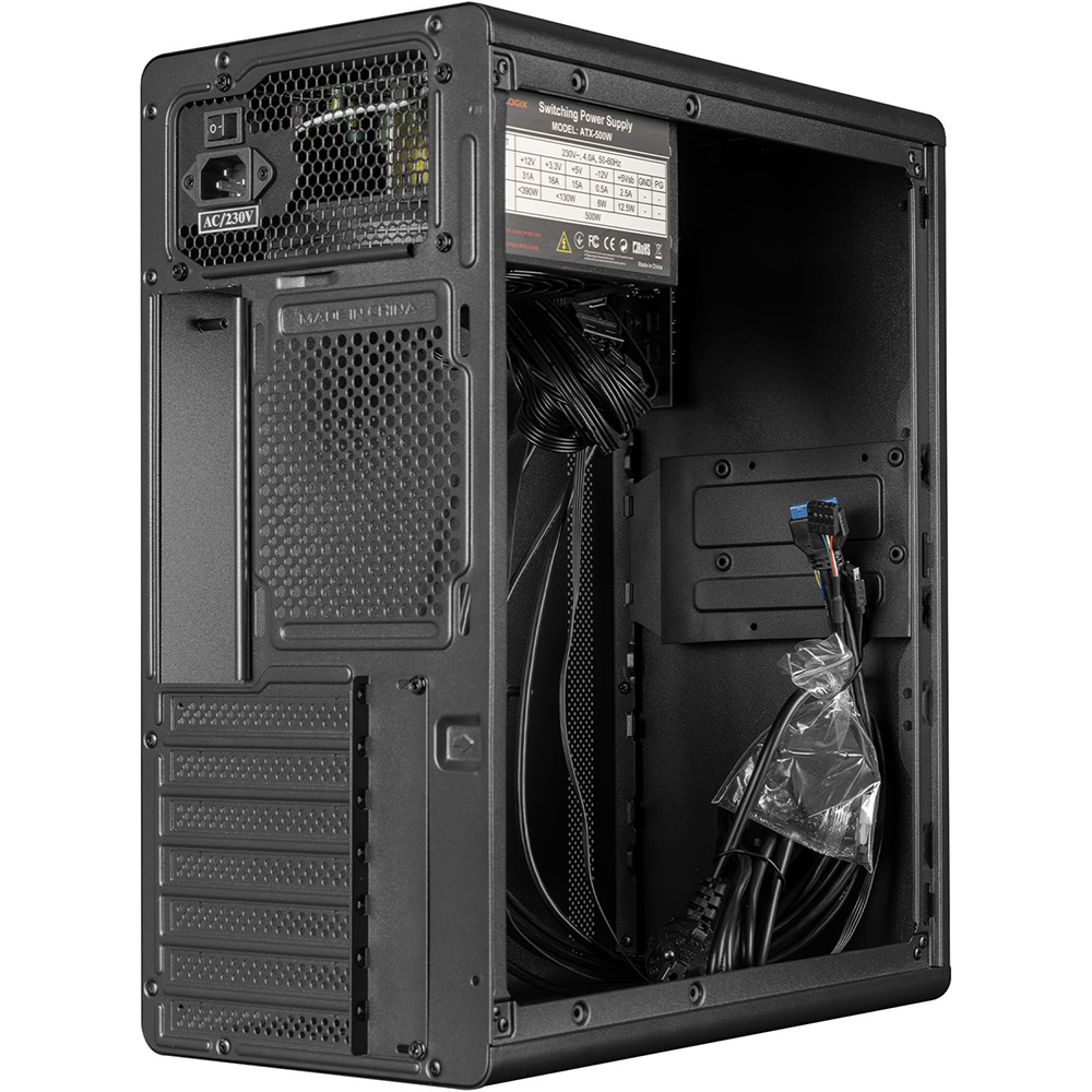 Корпус PROLOGIX E127 500W Black Размер материнской платы (макс.) ATX