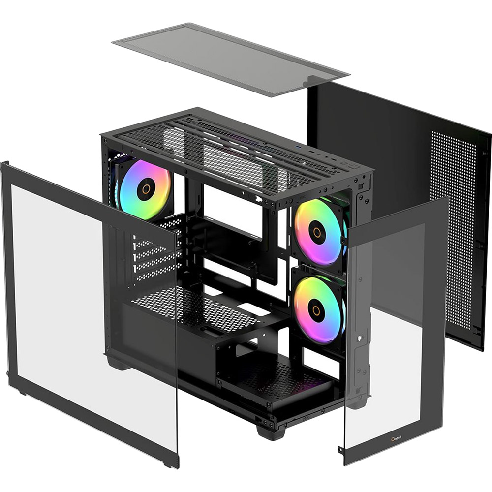 Замовити Корпус OCYPUS Gamma C52 ARGB Black (GAMMA-C52-BKD300XX-GL)