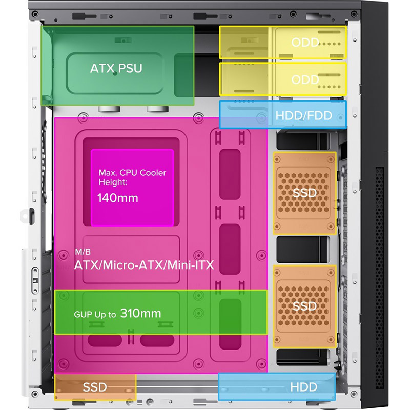 Покупка Корпус GAMEMAX Black (ET-216-NP-2U3)