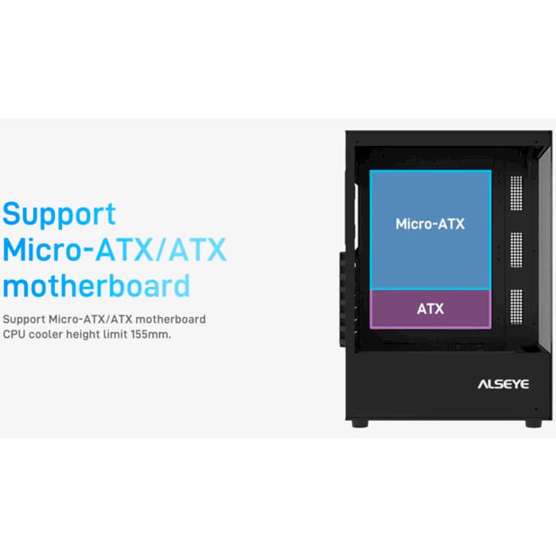 В Фокстрот Корпус ALSEYE Spider-B (5 fans) Black (AS.07.0136)