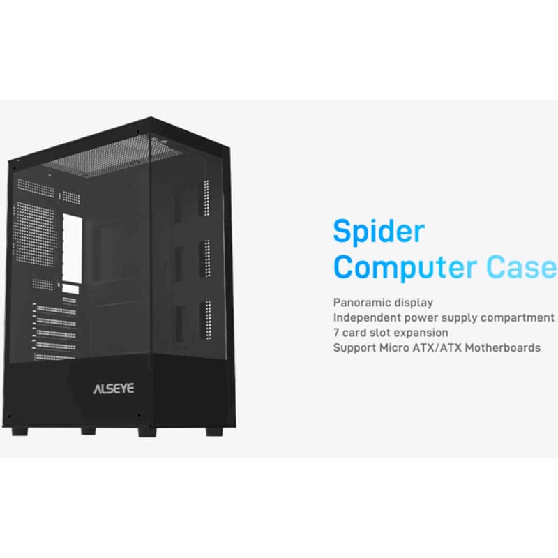 В Украине Корпус ALSEYE Spider-B (5 fans) Black (AS.07.0136)