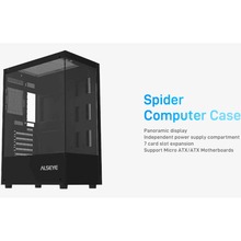 Корпус ALSEYE Spider-B (5 fans) Black (AS.07.0136)