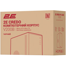 Корпус 2E Credo V200B без БП mATX Black (2E-V200B)