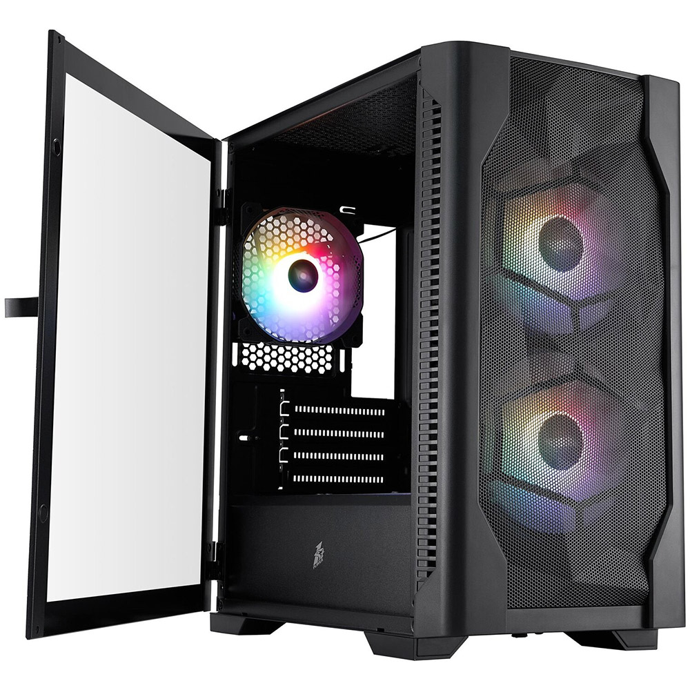 Корпус 1STPLAYER Black (D4-M-BK-2F1P-1F1) Назначение для настольного компьютера