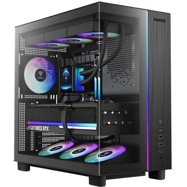 Корпус GAMDIAS ATLAS M4 Mid-Tower PC Case Black (4711514503791)