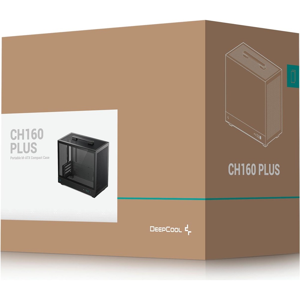 У Фокстрот Корпус DEEPCOOL CH160 Plus Black (R-CH160-BKNGM0-G)
