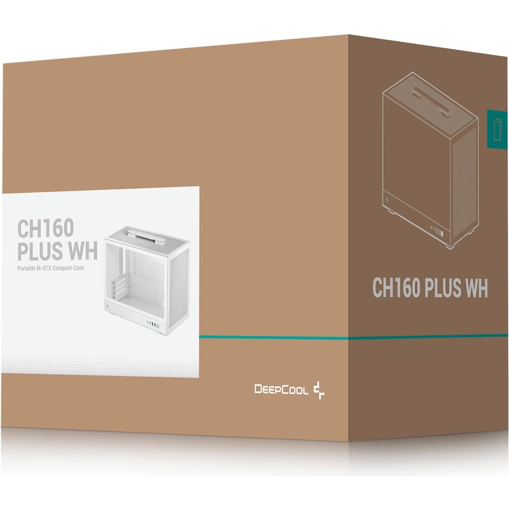 В Україні Корпус DEEPCOOL CH160 Plus White (R-CH160-WHNGM0-G)