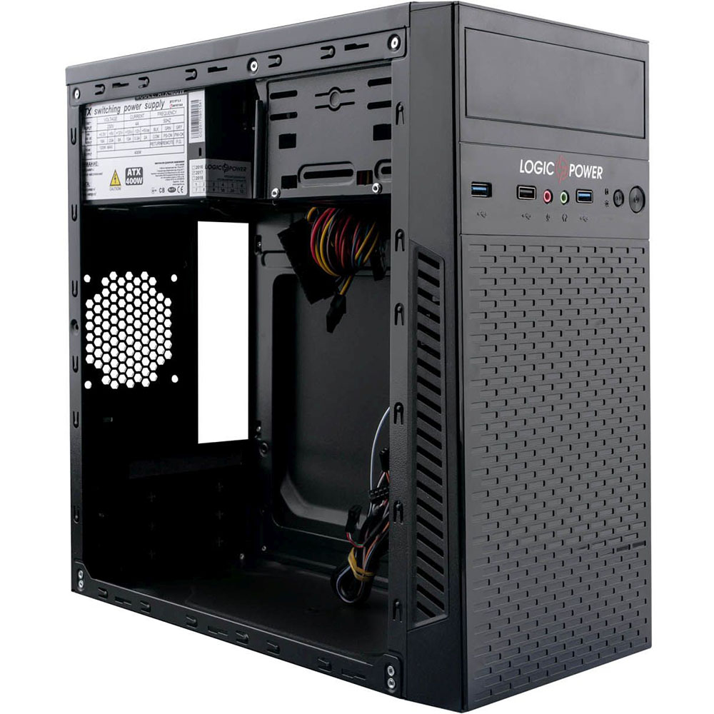 Корпус LOGICPOWER 6101 400W 8см MATX USB 3.0 Black Размер материнской платы (макс.) micro-ATX