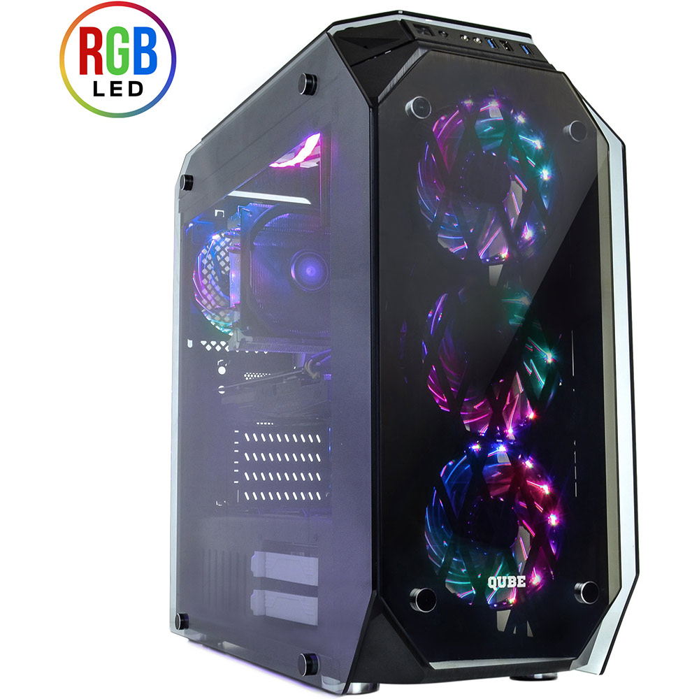 Корпус QUBE QBM97 Mirror Rainbow без БП (QBM97_FMNU3)