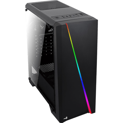 Фото Корпус AEROCOOL PGS CYLON BG Black RGB (Glass side panel)