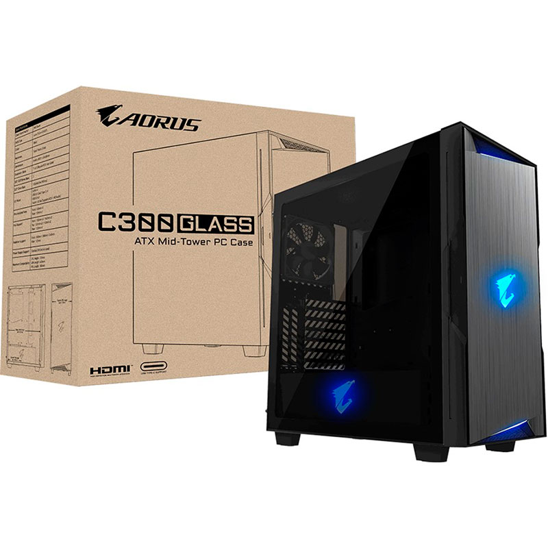 Корпус Gigabyte Aorus C300 Glass (GB-AC300G) Максимальна довжина відеокарти 400