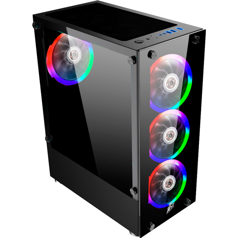 Корпус 1STPLAYER Rainbow V2-A-R1 Color LED Black без БЖ Призначення для настільного комп'ютера