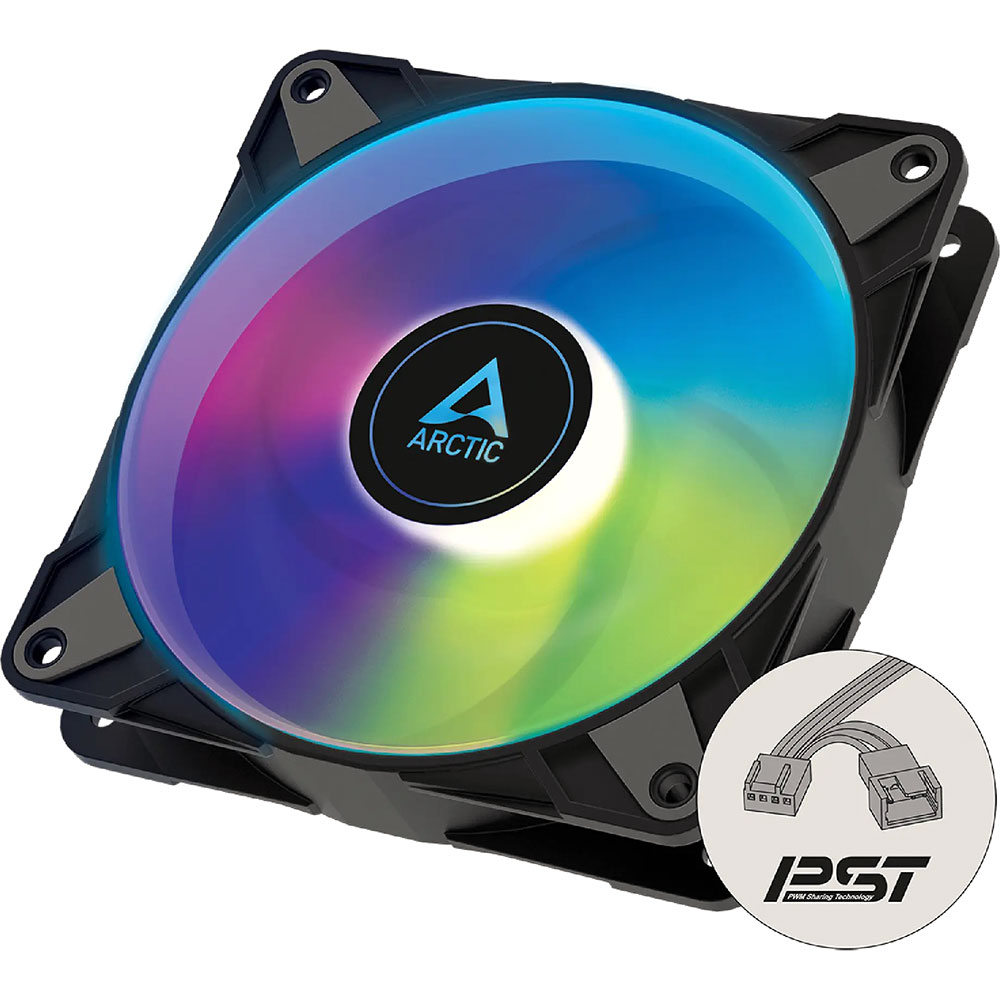 Кулер корпусный ARCTIC P12 PWM PST A-RGB 0dB Black (ACFAN00231A)