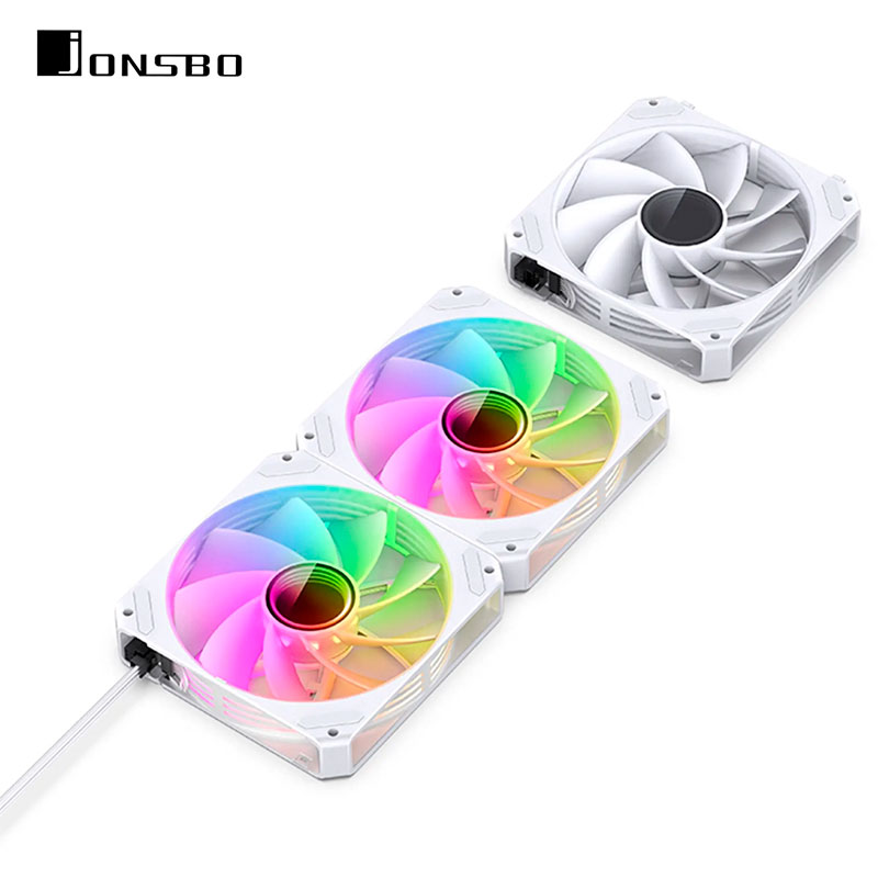 В Фокстрот Набор кулеров корпусных JONSBO ZG-120WR (3in1) White 120mm