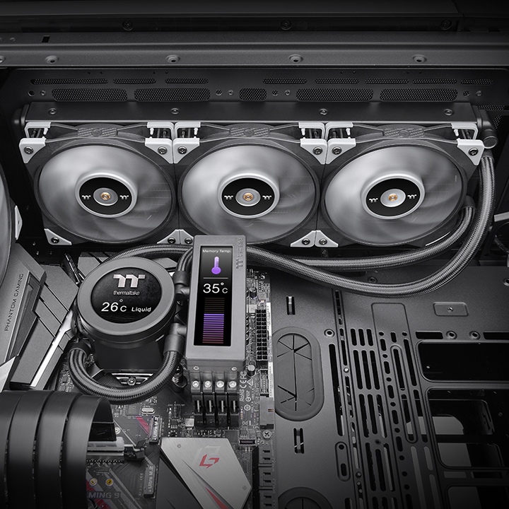 Зовнішній вигляд Система водяного охолодження THERMALTAKE Floe RC Ultra 360 CPU&Memory AIO Liquid Cooler 120 3-Fan (CL-W325-PL12GM-A)
