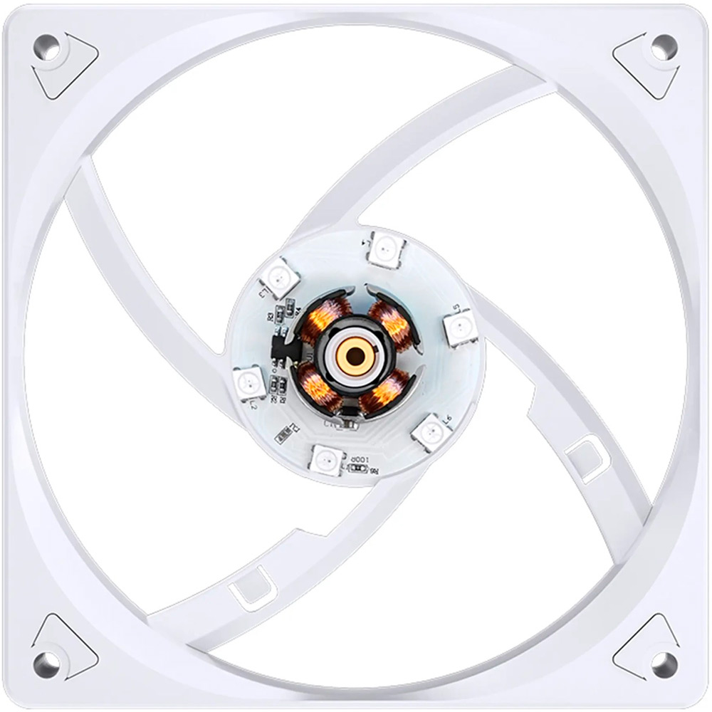 Зовнішній вигляд Кулер корпусний JONSBO SL-120WR White RGB (120mm, 600-1500RPM, 32dB, 4pin+LED 3pin)