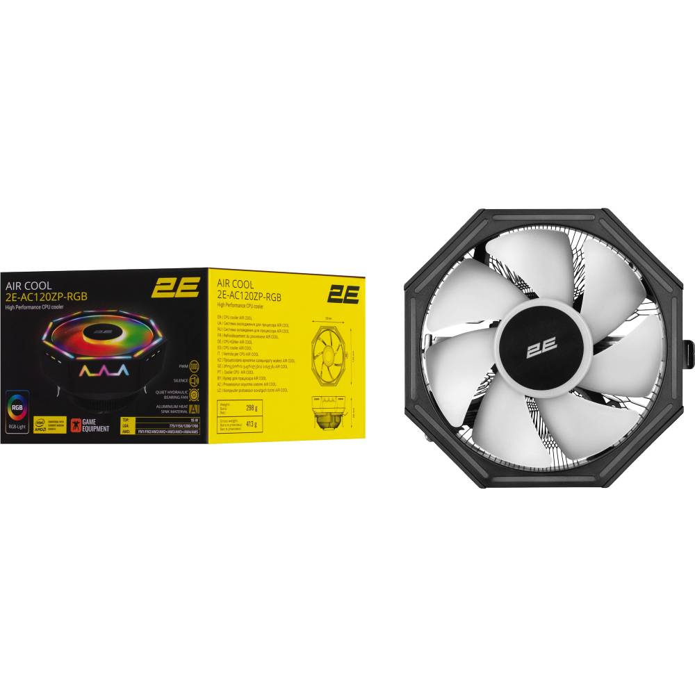 Замовити Кулер процесорний 2E GAMING Air Cool AC120ZP RGB (2E-AC120ZP-RGB)