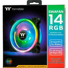 Набор кулеров корпусных THERMALTAKE SWAFAN 14 RGB Radiator Fan TT Premium Edition 3-Fan Pack (CL-F138-PL14SW-A)