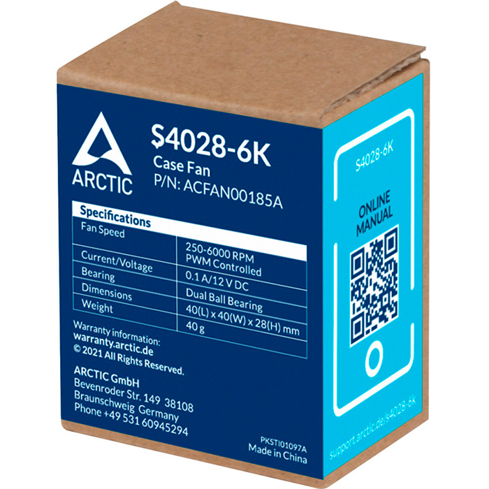 Внешний вид Кулер корпусный ARCTIC S4028-6K (ACFAN00185A)