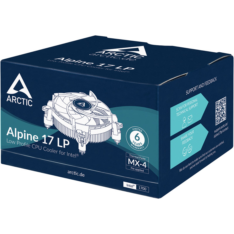 Зовнішній вигляд Кулер процесорний ARCTIC Alpine 17 LP (ACALP00042A)