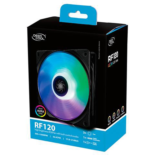 Фото Набор кулеров корпусных DEEPCOOL RF120-3 IN 1 (DP-FRGB-RF120-3C)