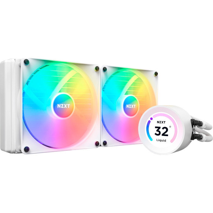 Система водяного охолодження NZXT Kraken Elite RGB 280mm AIO кухонний кулер W/Displa RGB Fans White (RL-KR28E-W1) Система водяного охолодження NZXT Kraken Elite RGB 280mm AIO кухонний кулер W/Displa RGB Fans White (RL-KR28E-W1)