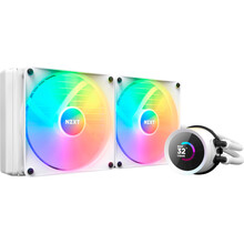 Система водяного охлаждения NZXT Kraken Elite RGB 240mm AIO liquid cooler w/Display, RGB,Fans White (RL-KR24E-W1)