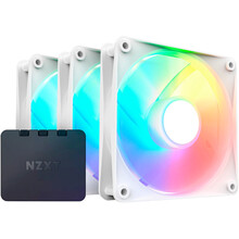 Набор кулеров корпусных NZXT F120RGB Core - 120mm Hub-mounted RGB Fans - Triple White 3 шт. (RF-C12TF-W1)