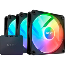 Набір кулерів корпусних NZXT F120RGB Core - 120mm Hub-mounted RGB Fans - Triple 3шт. Black (RF-C12TF-B1)