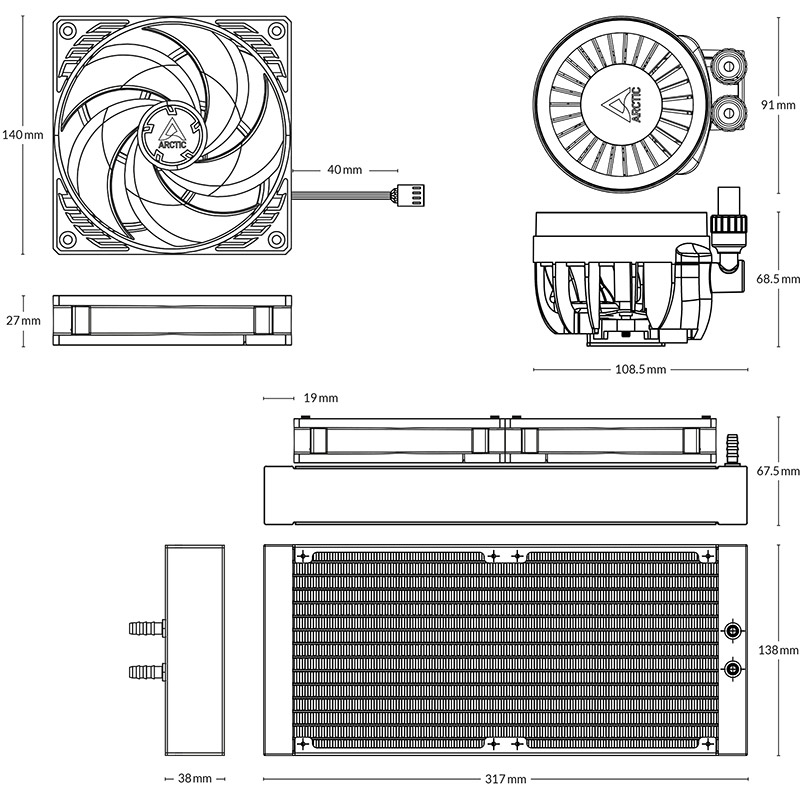 Фото Система водяного охлаждения ARCTIC Liquid Freezer III - 280 (ACFRE00135A)