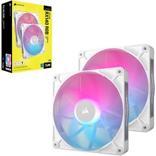 Набір корпусних кулерів CORSAIR iCUE Link RX140 RGB PWM White Dual Pack (CO-9051024-WW)