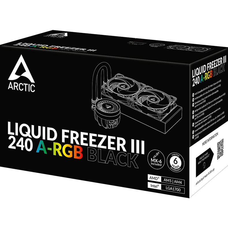 Система водяного охлаждения ARCTIC Liquid Freezer III 240 A-RGB Black (ACFRE00142A) Для сокета AM4