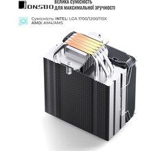 Кулер процессорный JONSBO PISA A5 ARGB Gray (PISA A5 Gray)