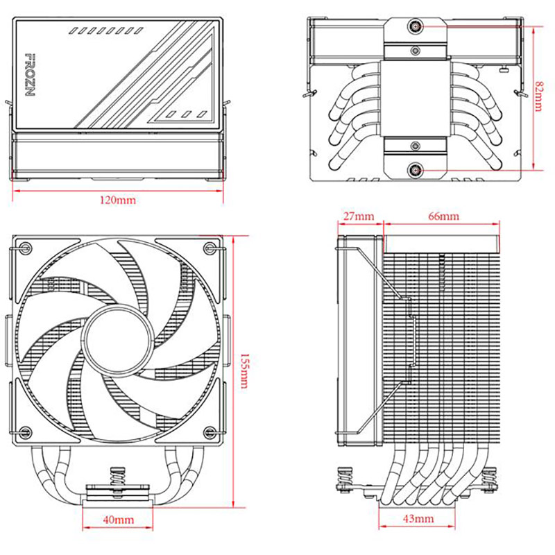 Фото Кулер процесорний ID-COOLING Frozn A610 ARGB White