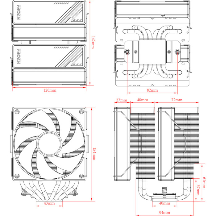 Фото Кулер процессорный ID-COOLING Frozn A620 ARGB