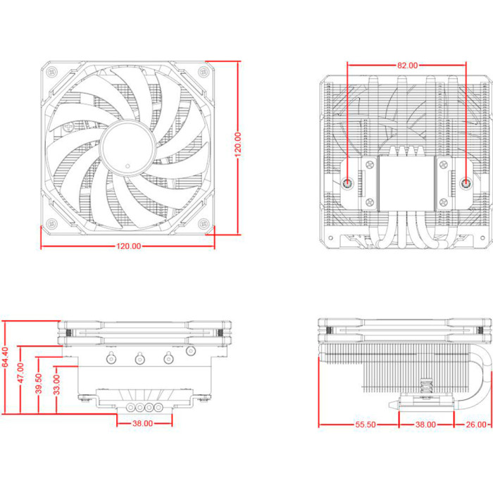 Фото Кулер процессорный ID-COOLING IS-65-XT Black