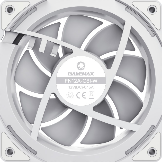 Набір кулерів корпусних GAMEMAX 120mm*3 KIT ARGB fan (KF300 WH) Діаметр вентиляторав, мм 120