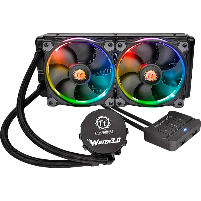 Кулер процесорний THERMALTAKE Water 3.0 Riing RGB 240 (CL-W107-PL12SW-A)