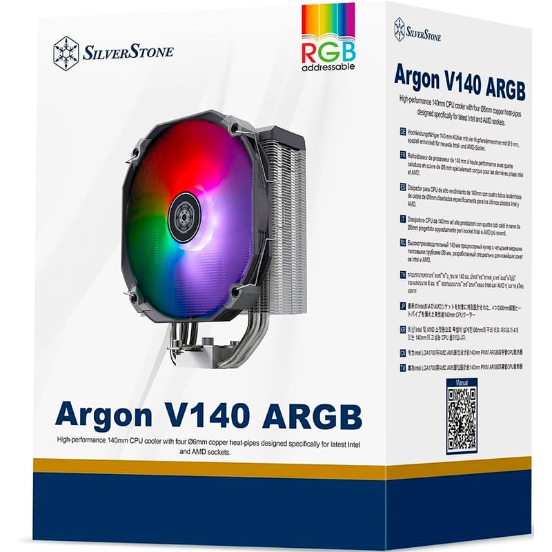 Огляд Кулер процесорний SILVERSTONE Argon V140 ARGB (SST-ARV140-ARGB)