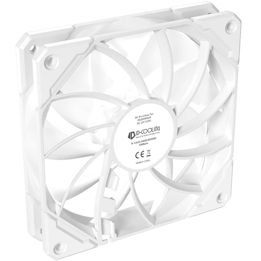 Кулер корпусний ID-COOLING (TF-12025-Pro ARGB Reverse White) Підшипник гідродинамічний