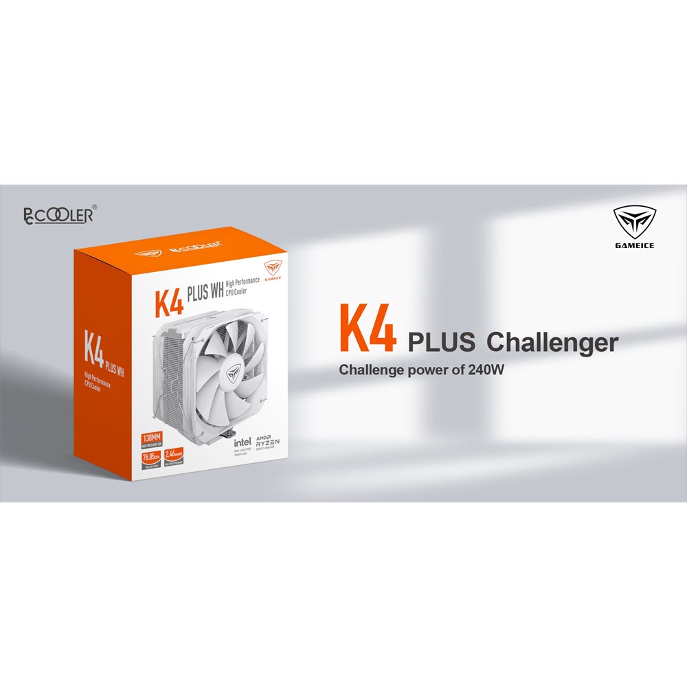 Зображення Кулер для процесора PCCOOLER K4 PLUS WH