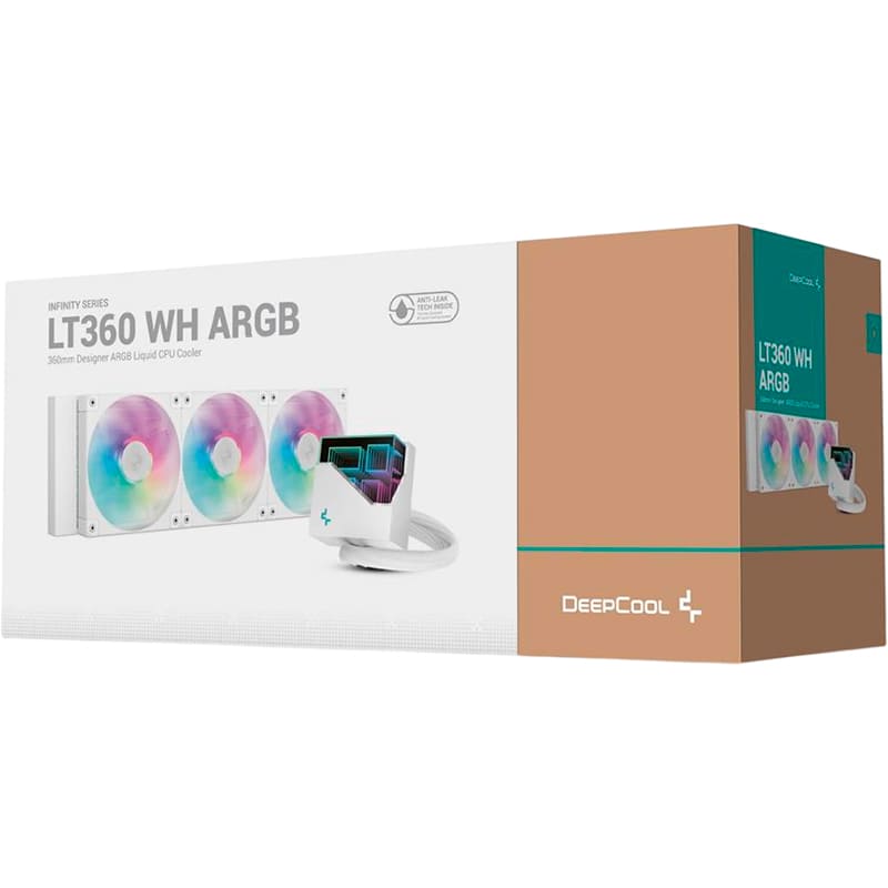 Зовнішній вигляд Система водяного охолодження DEEPCOOL LT360 ARGB White (R-LT360-WHAMNC-G-1)