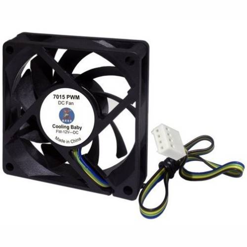Кулер корпусный COOLING BABY 7015 PWM Black Дополнительно номинальное напряжение 12 В