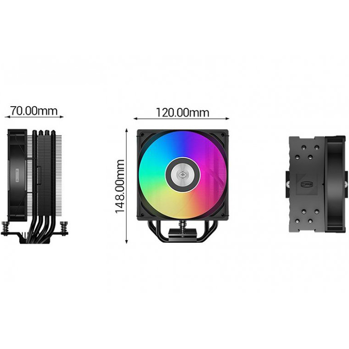 Замовити Кулер процесорний PCCOOLER TDP 235 Вт RT400 ARGB BK