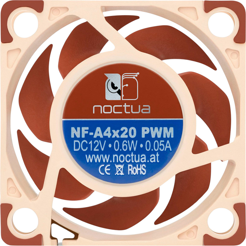Кулер корпусный NOCTUA NF-A4X20 PWM Диаметр вентилятора, мм 40