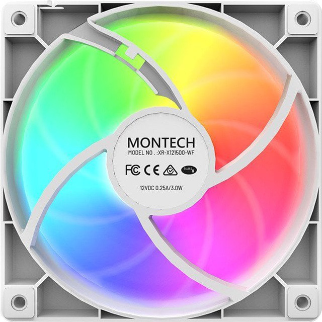 Кулер корпусный MONTECH GF120 PWM White Подшипник гидродинамический
