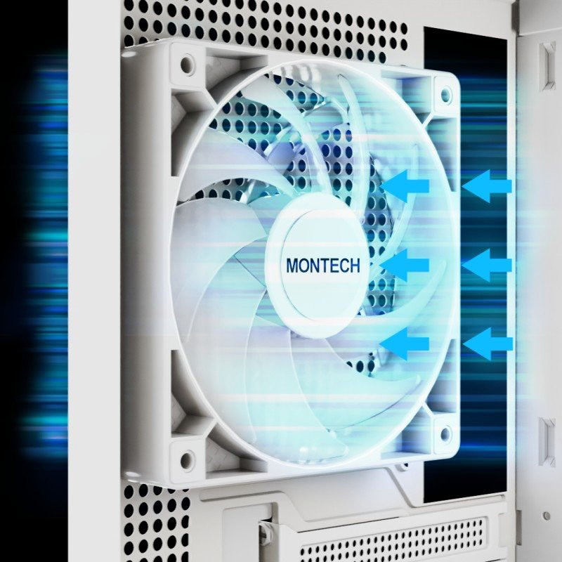 Кулер корпусный MONTECH GF120 PWM White Диаметр вентилятора, мм 120
